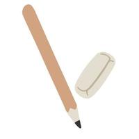 Pencil and Eraser ,good for graphic design resource for world art day events vector