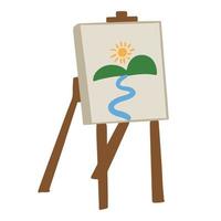 Canvas and Painting  ,good for graphic design resource for world art day events vector