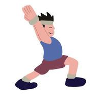 Man Stretching up ,good for graphic design resource vector