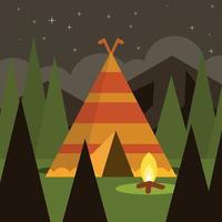 Vector Illustration Of A Wigwam