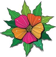 Colorful Flower, Vector Image