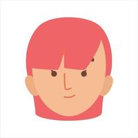 Face Profile Images, Vector illustration in flat style