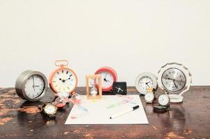 Clocks on the table photo