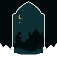 desert ramadan background vector