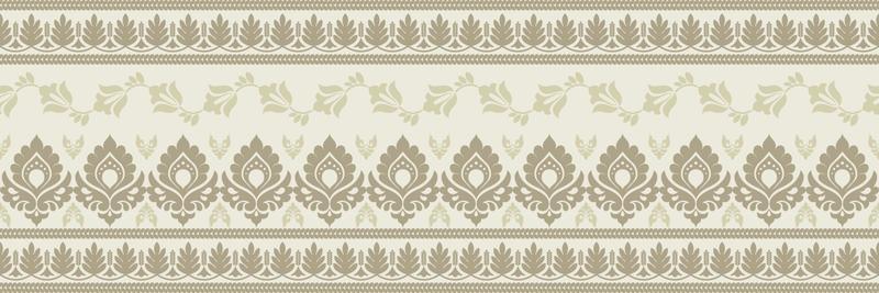 Ethnic pattern. Bandana Print. Silk neck scarf or kerchief. Design for Saree, Patola, Sari, Dupatta, textile. Tile patterns. Aztec style. Floral vintage. Bohemian Indian motif style. Clothing. Vector.