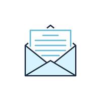 Letter in Envelope vector Email Message concept colored icon