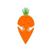Carrots on a white background. Vector illustration. Icon.