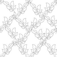 Seamless pattern elegant abstract branches drawn by one line. Vintage Pattern. Geometric ornament. Use for wallpaper, print packaging paper, textiles vector