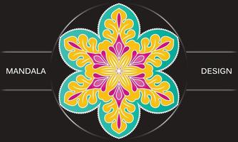 colorful flower design with a background.ornamental round ornament. vector