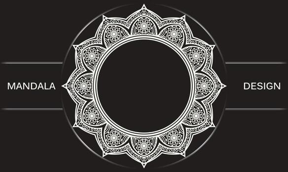 Frame with ornament. Mandala design with background. vector