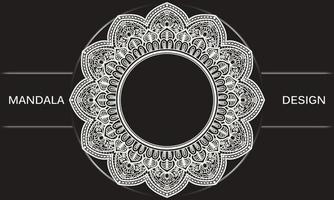 Frame with ornament. Mandala design with background. vector