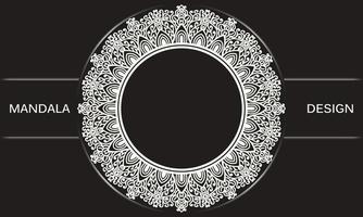 Frame with ornament. Mandala design with background. vector