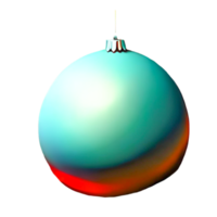 azul Navidad pelota con transparente antecedentes png