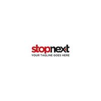 stop next typography logo template vector