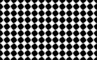 Simple seamless black and white swirl shapes pattern. vector