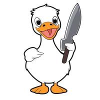 Duck with a Knife vector