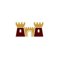 Castle with gates and gates vector