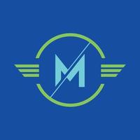 metro letra logo diseño . circulo metro personaje logo diseño. vector logo.