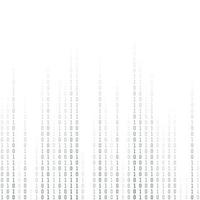 Binary coding. Computer digital data. Encryption and algorithms. Vector illustration isolated on white background
