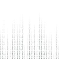 Binary coding. Computer digital data. Encryption and algorithms. Vector illustration isolated on white background