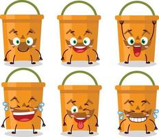 Halloween bucket cartoon character with sad expression vector