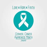 Cervical Cancer Awareness Month banner vector design