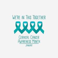 Cervical cancer awareness vector icon. Flat style element useful for cervix carcinoma day design.