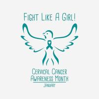 Cervical Cancer Awareness Month banner. vector