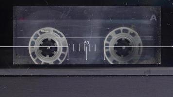 vintage cassete jogador trabalhando video