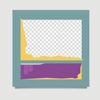 Yellow, purple, and blue colored American comic theme social media post for fun fact, event announcement, and photo gallery. vector