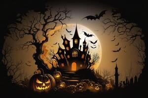 Scary halloween background. . photo