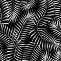 Clásico Coco follaje sin costura modelo en oscuro antecedentes. modelo diseño para textiles, interior, ropa, fondo de pantalla. tropical palma hojas sin costura modelo. follaje fondo de pantalla. naturaleza antecedentes. vector