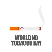 World No Tobacco Day, Lung Shape With Flower of Clean Air, Vector, Illustration vector