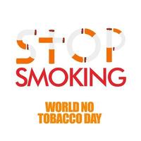 ilustración de mundo No tabaco día vector diseño