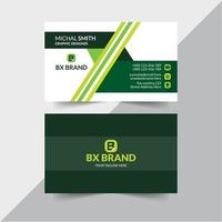 green and Black vector modern creative and clean simple business card template.