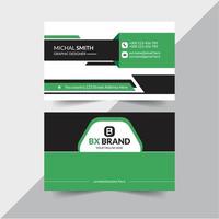 green and Black vector modern creative and clean simple business card template.