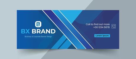 Gradient business horizontal banner vector