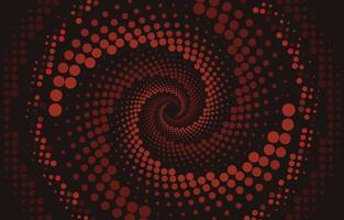 Spiral Red and Black Halftone Background vector