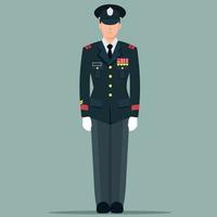 military veteran wearing uniform vector