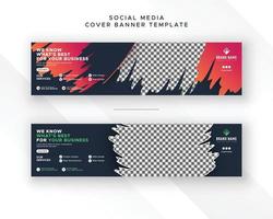 Modern business display exhibition advertisement showcase social media cover linkedin banner web ad post design vector