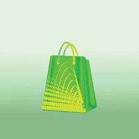 Colorful vector online shopping bag