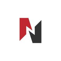 N alphabet letter logo icon design vector