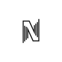 norte alfabeto letra logo icono diseño vector
