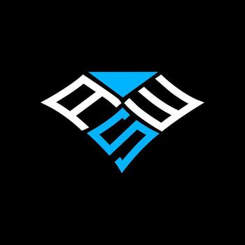 diseño creativo del logotipo de la letra asw con gráfico vectorial, logotipo simple y moderno de asw. vector
