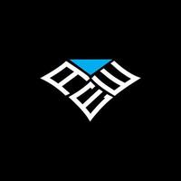 diseño creativo del logotipo de la letra aew con gráfico vectorial, logotipo simple y moderno aew. vector