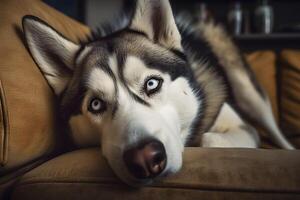 Husky close up. . photo