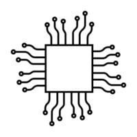 microchip board, OpenAI and ChatGPT chip. microcircuit artificial intelligence technology chatbot system helper. chat bot symbol ai. vector illustration