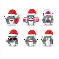 Papa Noel claus emoticones con negro poción dibujos animados personaje vector