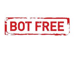 Red stamp BOT FREE. Vector Illustration.