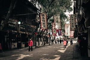 mercado calle en Wujiang, suzhou, China foto